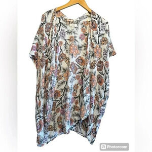 Loft outlet open front floral print, lightweight cardigan. One size